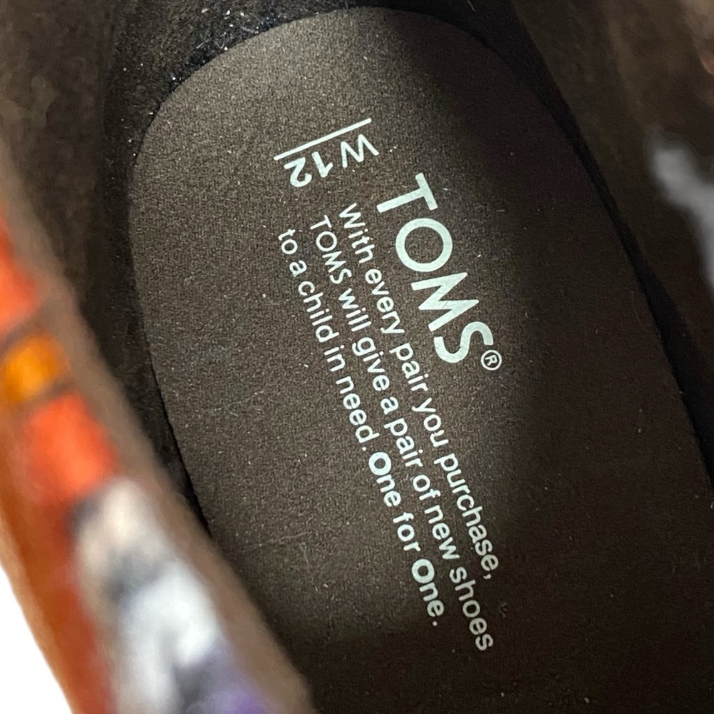 TOMS Blanket Aztec Stripe Leila Brown Suede Western Boho Bootie Women's 12 NEW - Picture 10 of 12